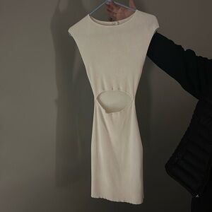 Aritzia Wilfred free Cut-Out Knit Mini Dress